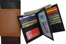 Men's Hipster Bifold Genuine Leather Multi-Card ID Holder European Wallet New