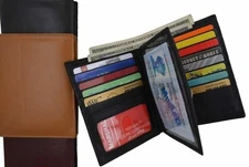 Men's Hipster Bifold Genuine Leather Multi-Card ID Holder European Wallet New