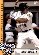 2009 Burlington Bees Multi-Ad #17 Jose Bonilla Dominican Republic Baseball Card