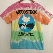 Liquid Blue Woodstock 3 Days Peace Love Music Shirt Size M Tie Dye Festival 2016