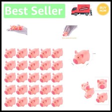 Bulk 25 Pieces Rubber Piggies - Cute Floating Squeaky Toys for Kids' Bathtime
