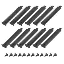 MECCANIXITY 12PCS Black PCI Slot Cover Dust Filter, Blanking Plate 