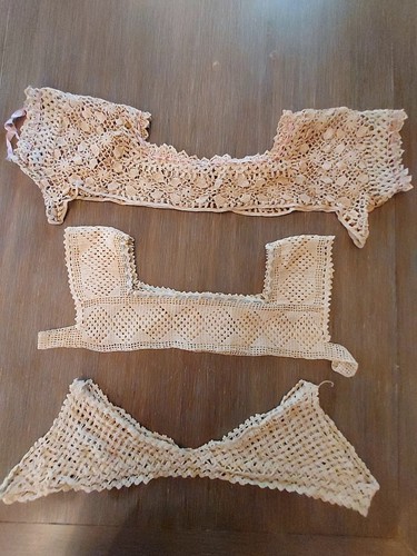 Vintage (Antique?) Crocheted Yoke/Bodice – lot of 3 (D50)