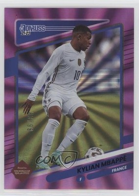 2021 Donruss Road to Qatar Holo Purple Laser 80/99 Kylian Mbappe Mbappé #60 0xm9