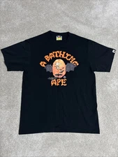 A Bathing Ape Halloween Bat College Logo T Shirt BAPE Mens Size M