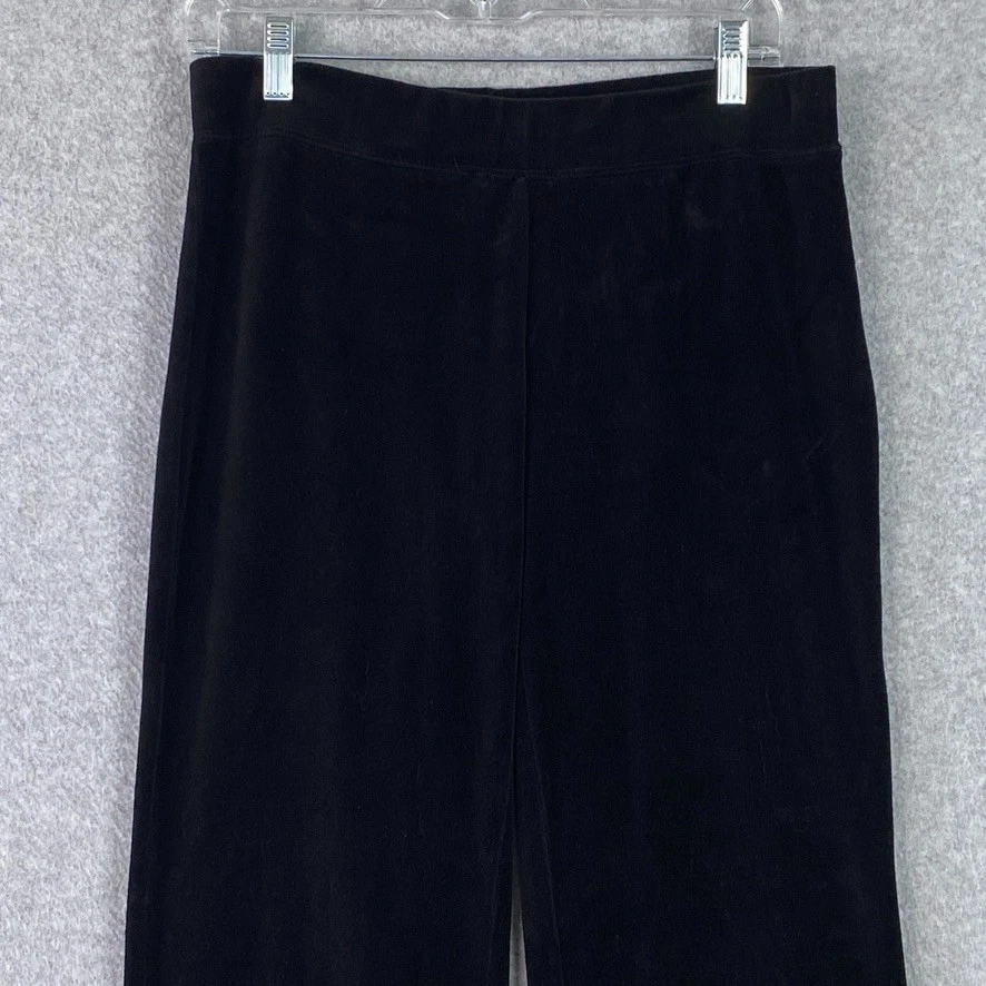 Pantalones Style & Co para mujer S negros cintura elástica terciopelo tiro medio recto Foto 3 de 4