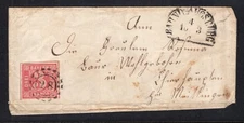 BAVARIA - GERMAN STATE 1861 / Y&T # 10 USED ON COVER