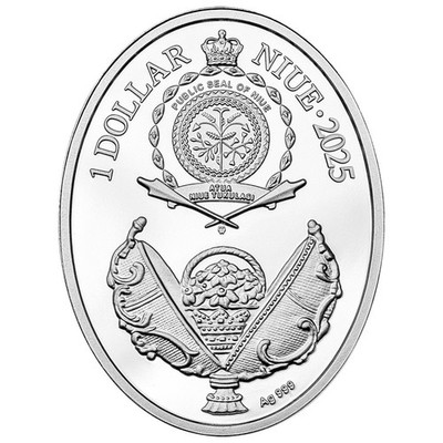 ROCAILLE EGG 2025 純銀プルーフ　Fabergé Eggs ROCAILLE EGG Faberge Eggs Series 2025 $1 Pure Silver Proof Coin