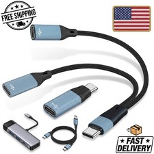 USB C to Dual USB Type C Female Splitter Cable Earphone Adapter Type C OTG Split