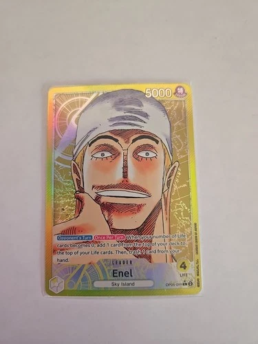 One Piece Card Game Enel OP05-098 L Leader Alternate Art Parallel Card NM