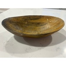 Hand Carved Wood Bowl Large Oval Serving Rustic Farmhouse Decor