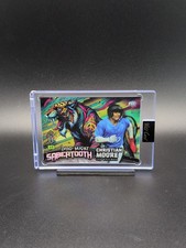 Wild Card Dino-Might Sabertooth True 1/1 Christian Moore PRC Baseball Card 2024