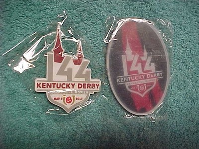 Set of 2-2018 Kentucky Derby Justify Triple Crown Magnets.Nice.RARE