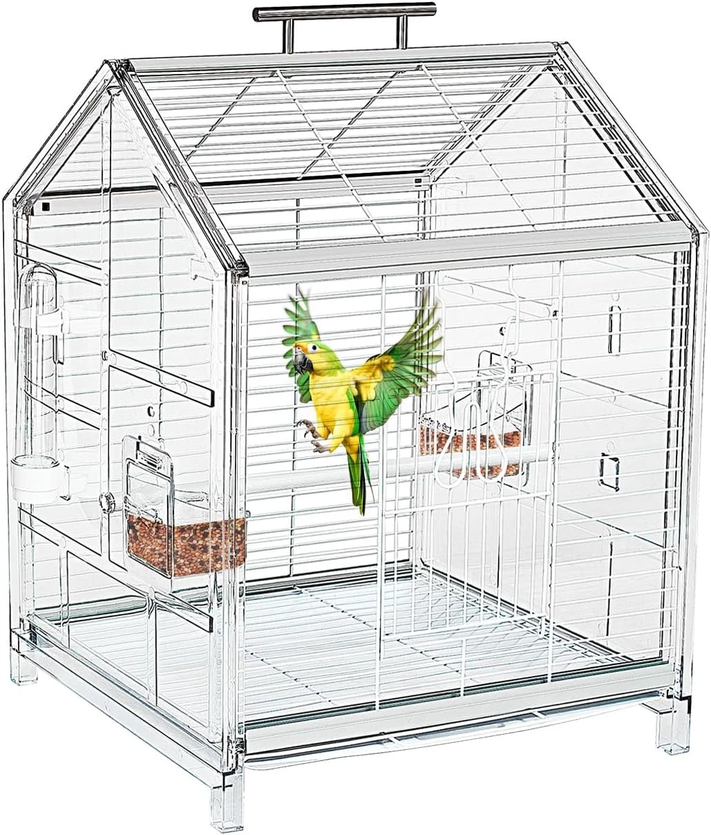 20.5 inch Small Bird Cage Parrot Cage Portable Bird Carrier Travel Carrier Cage