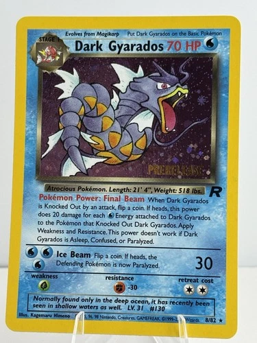 Dark Gyarados 8/82 Prerelease Holo Team Rocket Pokémon WOTC NM/LP