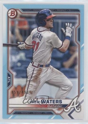 2021 Bowman Prospects Sky Blue Border 59/499 Drew Waters #BP-81 g6p