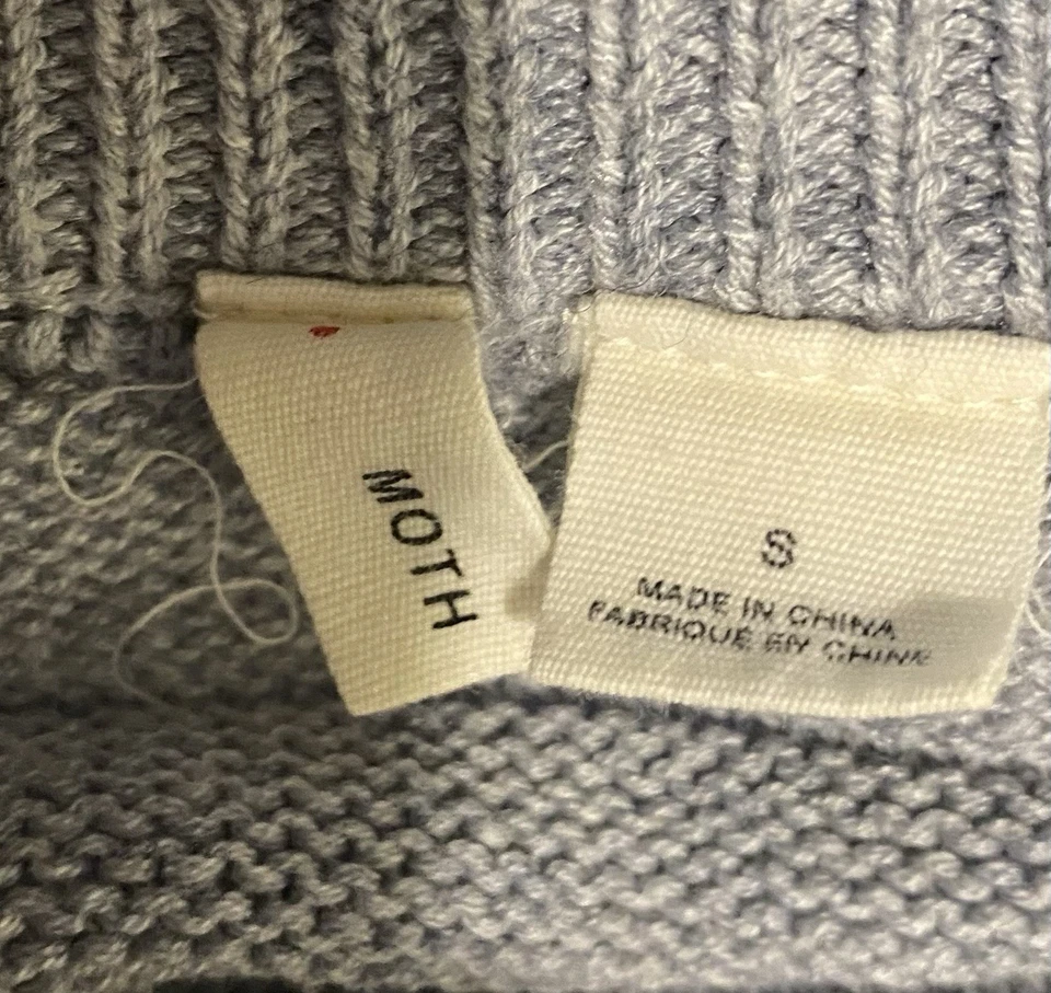 Camiseta sin mangas suéter informal Anthropologie Moth talla S gris minimalista resort para mujer Foto 3 de 4