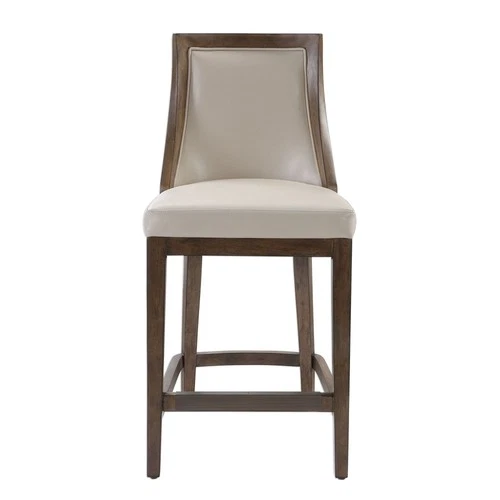 Uttermost 23501 Purcell 19"W Leather Counter Stool - Cappuccino Pebbled Leather - Picture 1 of 5