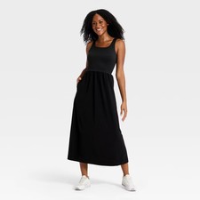 Women Woven Travel Dress - All In Motion Black XL