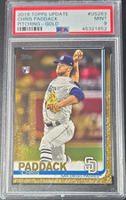 Topps 2019 Update Gold Rookie Serial #/2019 Chris Paddack US263 PSA 9 Padres