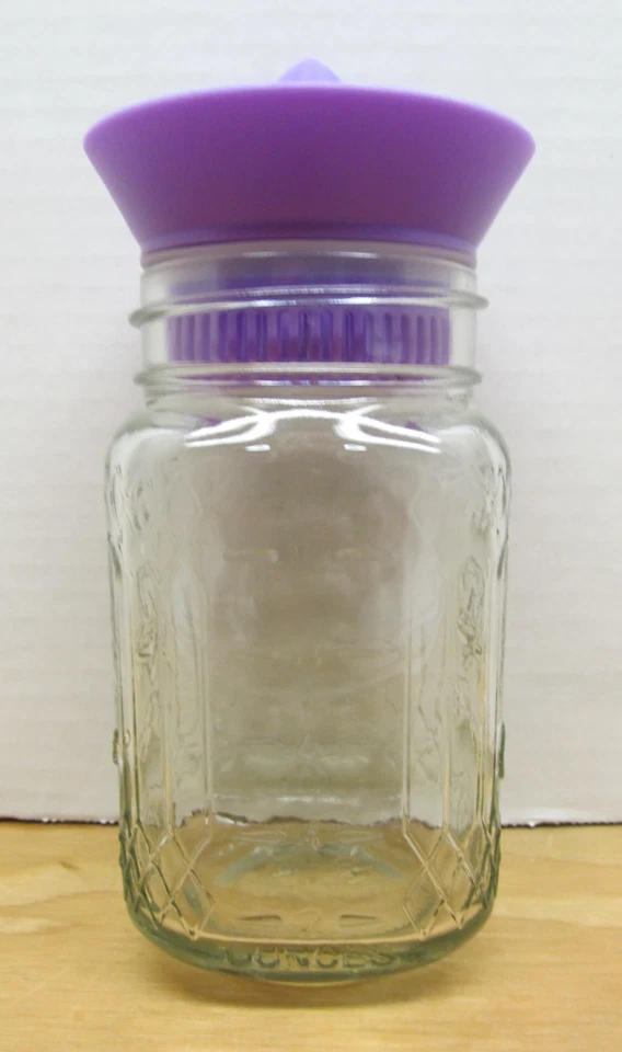 Exprimidor de cítricos Crown Royal Glass: prensa manual exprimidor y tarro naranja/limón (824) Foto 4 de 4