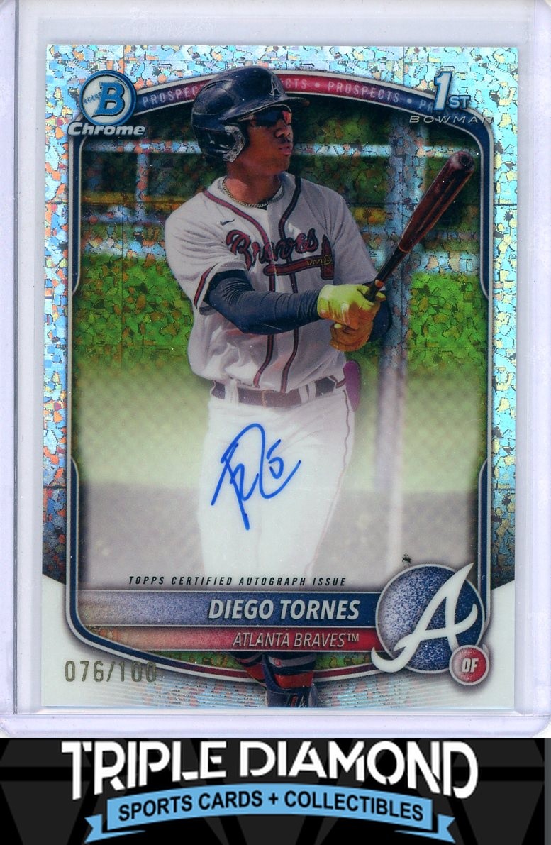 2025 Bowman Chrome 1st Diego Tornes Prospect Auto Mini Diamond #076/100 W612
