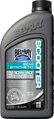Bel-Ray 303064150160 Scooter Semi-Synthetic 4T Engine Oil 10W-40 1 Liter