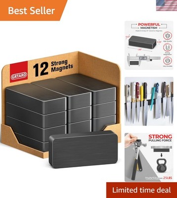 12 Pack Heavy Duty Ceramic Magnets Strong, 1 7/8'' x 7/8'' x 3/8'' Rectangular F...