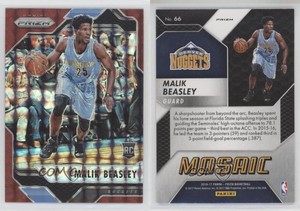 2016-17 Panini Prizm Mosaic Red Malik Beasley #66 Rookie RC