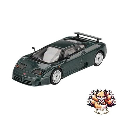 NEU MINI GT 1/64 Scale Bugatti EB110 GT Verde Sculpture Green Left-Hand Drive