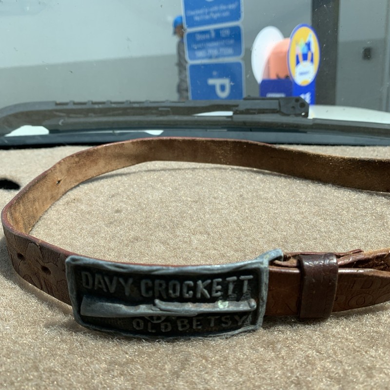 Vintage Davy Crockett Belt And Buckle