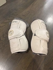 Maverick m5 lacrosse elbow pads large White Grey Pair Sleeves Set