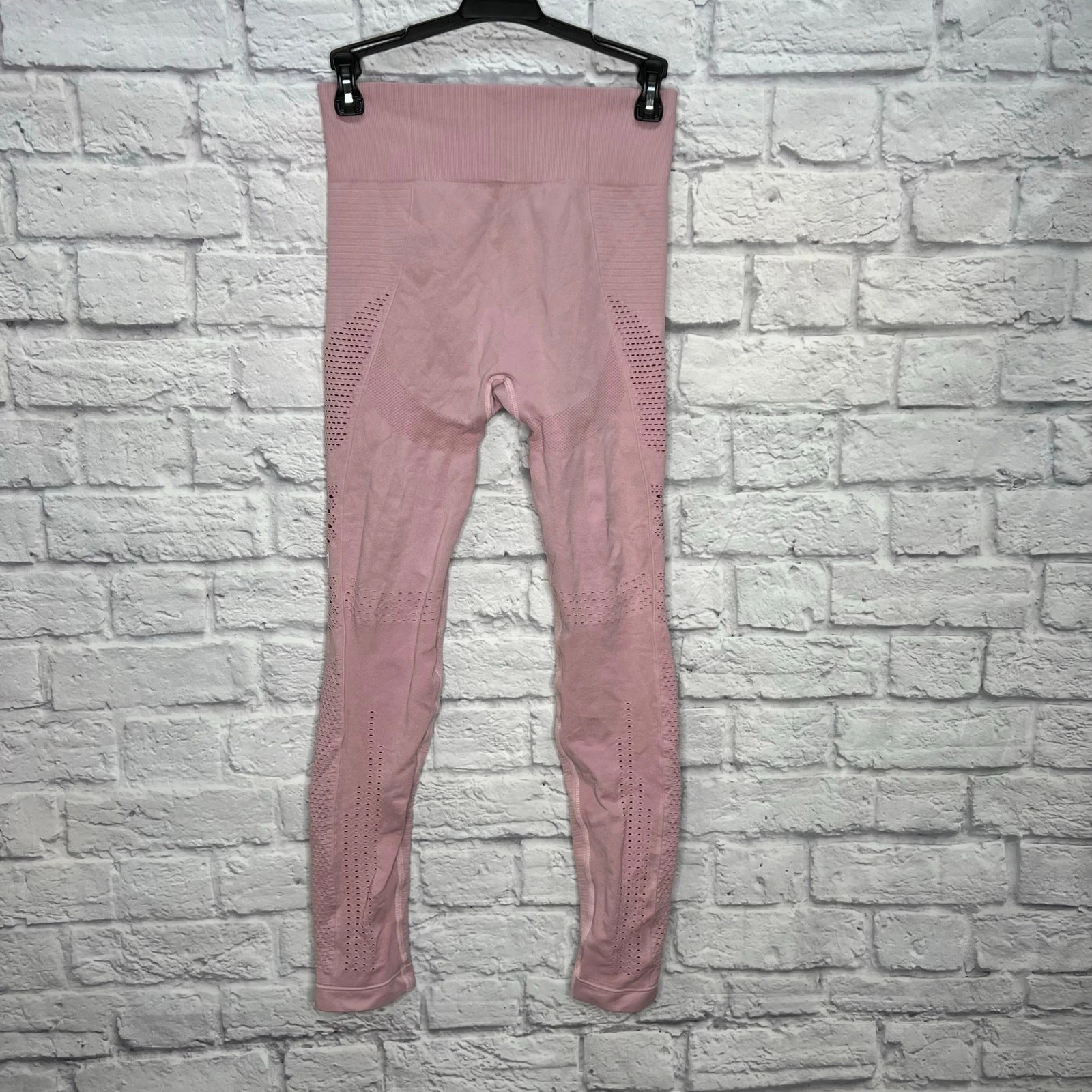 gymshark washed lavender flawless knit dry cutouts leggings