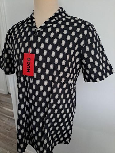 HUGO BOSS Ellino Red Tag MEN'S NEW STRAIGHT FIT CASUAL SHIRT SIZE XL - Picture 5 of 17