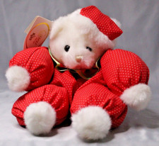 Russ Baby Beany Caress Soft Pets Plush Teddy Bear 5" Sitting Red Clown Outfit