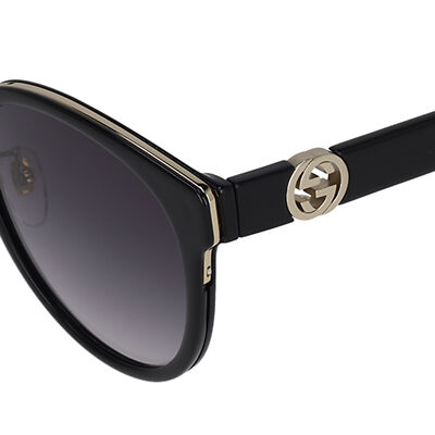Gucci Woman Sunglasses GG1027SK BLACK-BLACK-GREY New | eBay