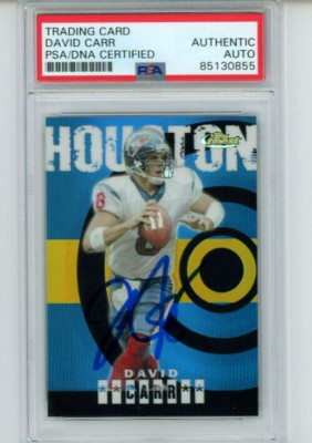 DAVID CARR AUTO #/50 GOLD Refractor PSA DNA 2004 Topps Finest #12 Signed Texans