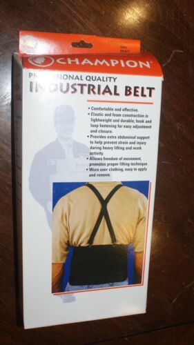 XL CHAMPION INDUSTRIAL BELT PROFESSIONAL QUALITY  0205/S BLACK EXTRA LARGE - Picture 1 of 1