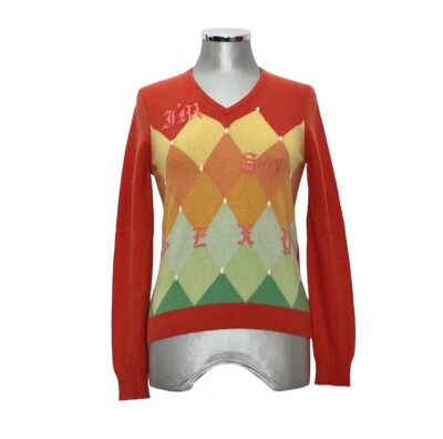 Ballantyne 100% Cashmere Ladies Sweater Colourful Diamond