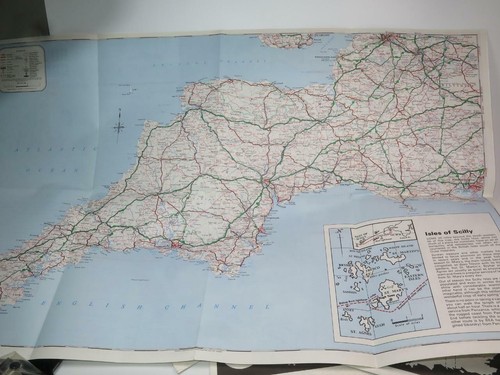 Hojas de Ruta de Colección REVISTA MOTOR Islas Británicas en Billetera Original 7/8 1968 COMO NUEVAS - Imagen 4 de 6