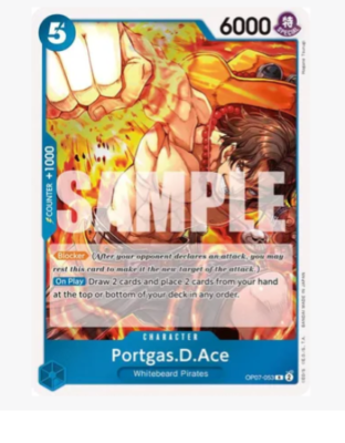 Portgas.D.Ace - OP07-053 - R - Foil One Piece Card Game | eBay