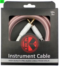 Kirlin Premium 10ft PVC+Woven Guitar/Bass Cable IPW-201WEG/RD-10 Red Gold Plated