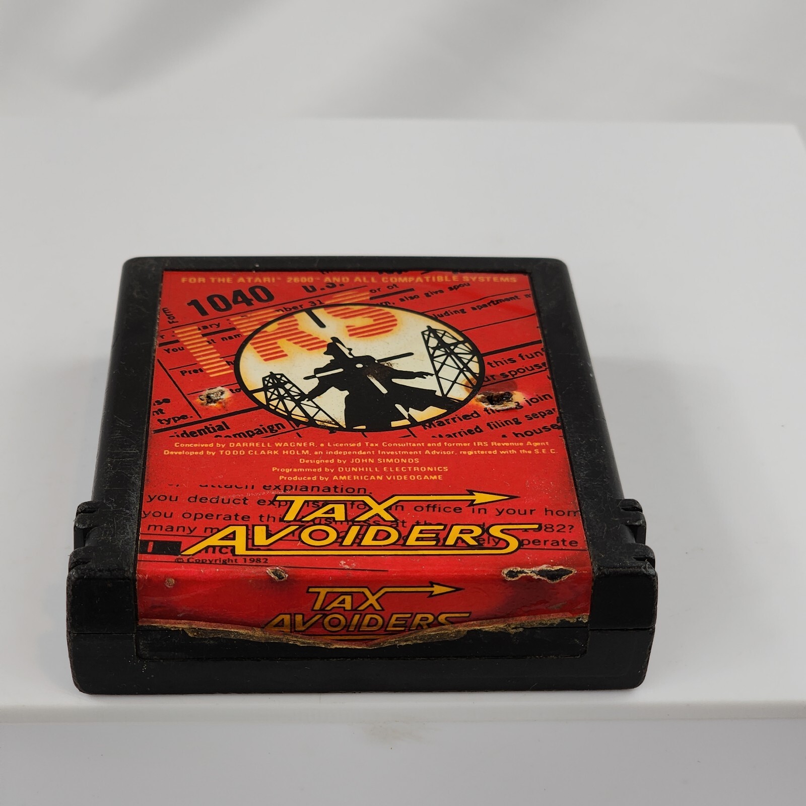 Tax Avoiders Atari 2600 Video Game 1040 IRS Cartridge Only Tested Platformer 