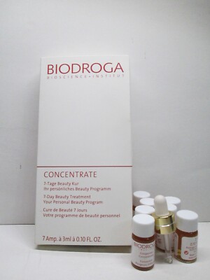 BIODROGA CONCENTRATE 7 -DAY Beauty Treatment 7 AMP X3ML 0.10   OZ NEW