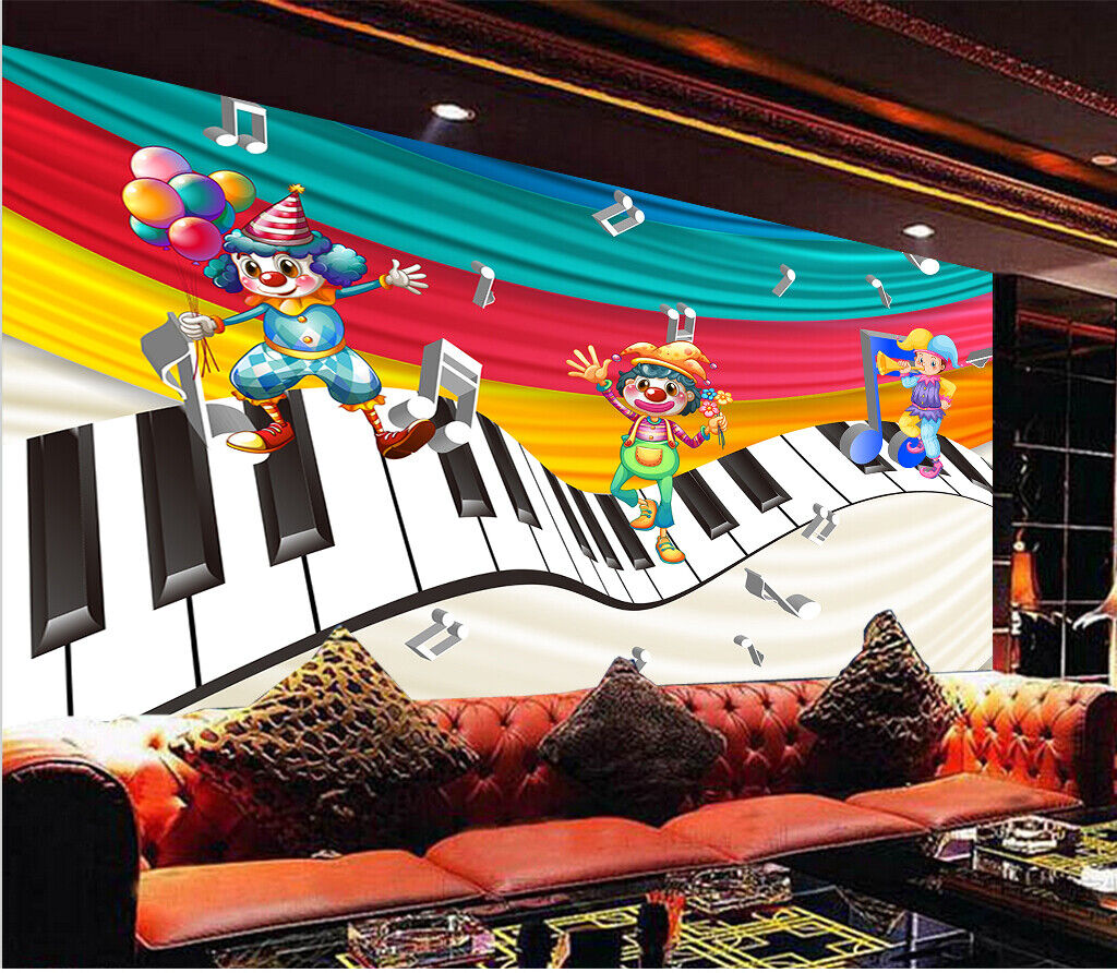 3D Art Piano M477 Tapeta Mural Samoprzylepne odłączane naklejki Amy Darmowa wysyłka, GORĄCE
