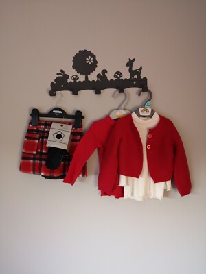 Outfit mit Schottenrock & Top 9-12 m neu mit Etikett