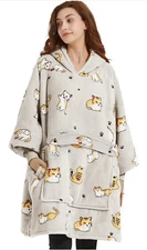 Kfubuo Wearable blanket hoodie for Adults