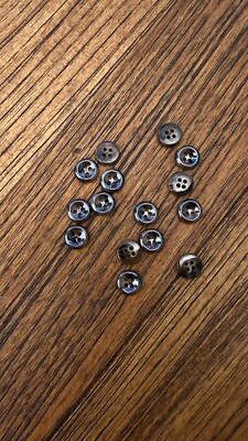 Knöpfe 10 Mm, 10 Stück, Coffee Mit Perlglanz effect, 4 Löcher