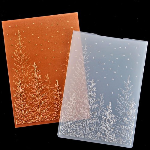 3D Tree Woodland Background Plastic Embossing Folders for Card Making - 第 3/3 張圖片