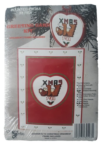 YIPPEE BEAR Design Works Cross Stitch Greetings Card Cross Stitch